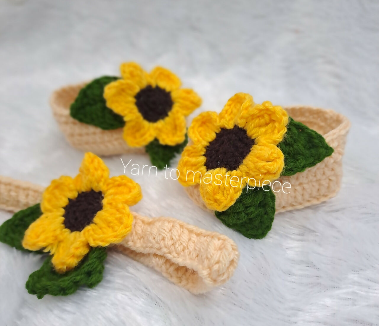Crochet baby booties and/ Handmade shoes and hairband combo with flowe
