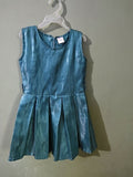 AANVI Girls Frock (Shiny Green)
