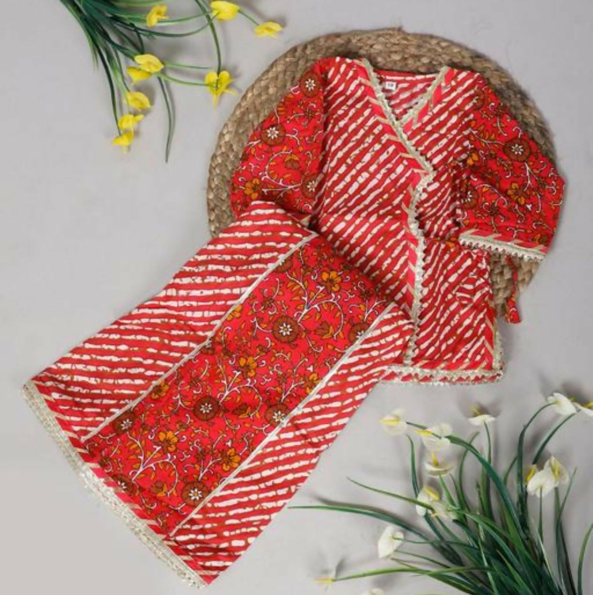 Baby Girl Kurti And Gaghra Set