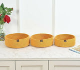 COTTON ROPE WOVEN STORAGE BASKET SET (3 PCS – ROUND)