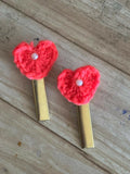 Handmade Crochet Hair Clips for Girls | Cute & Soft Baby Hair Accessories | Colorful Designer Clips