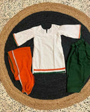 Kurti, Pant and Dupatta Set for Girls in the National Flag- Tricolour independence/Republic day dress Colour