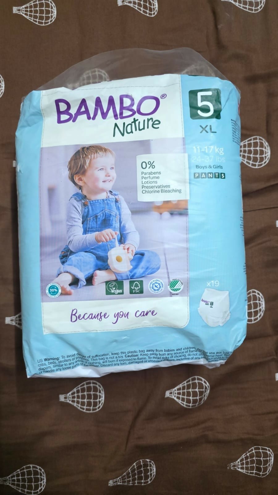 BAMBOO NATURE Nappies – XL Size
