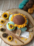 Handmade Crochet Sunflower Turtle Amigurumi Plushie