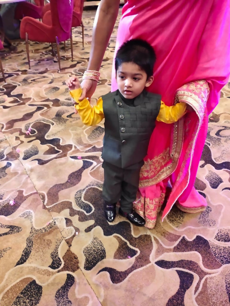 Dress your baby boy in style and comfort with this 3-piece party wear set, perfect for special occasions!