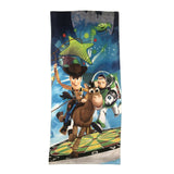 Towel with cartoon characters