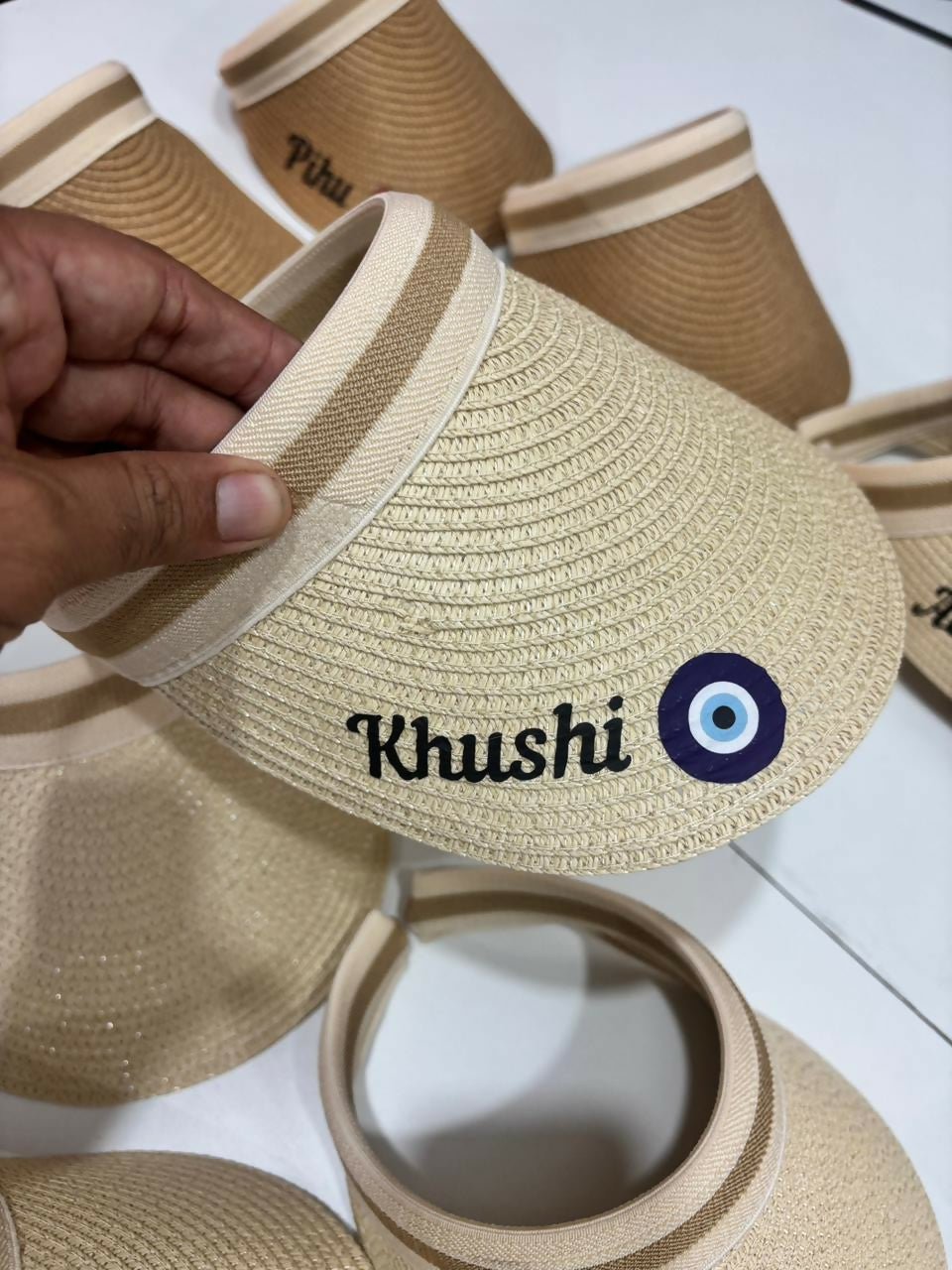 Personalised Beach Visor Caps
