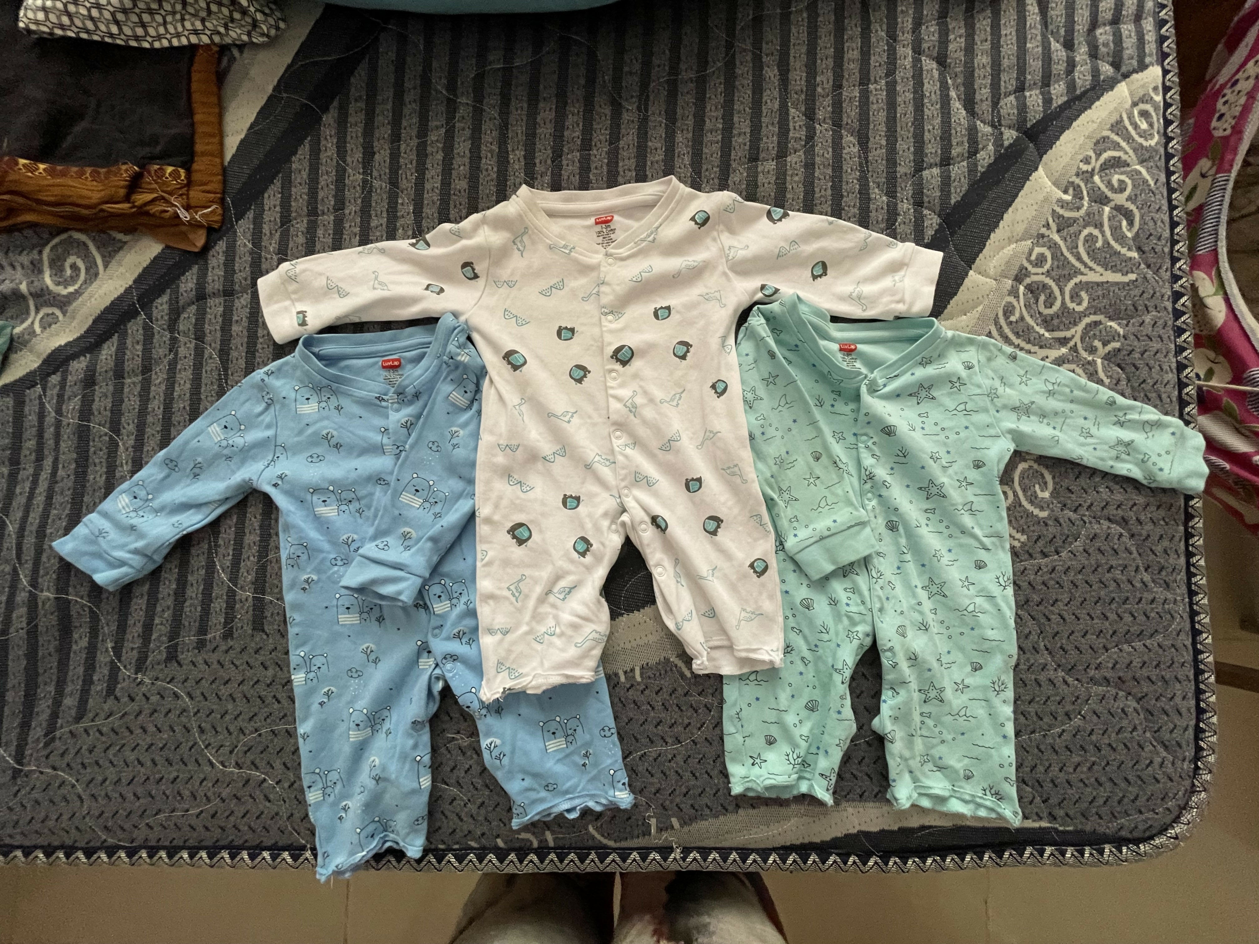 Baby clothes including onesies