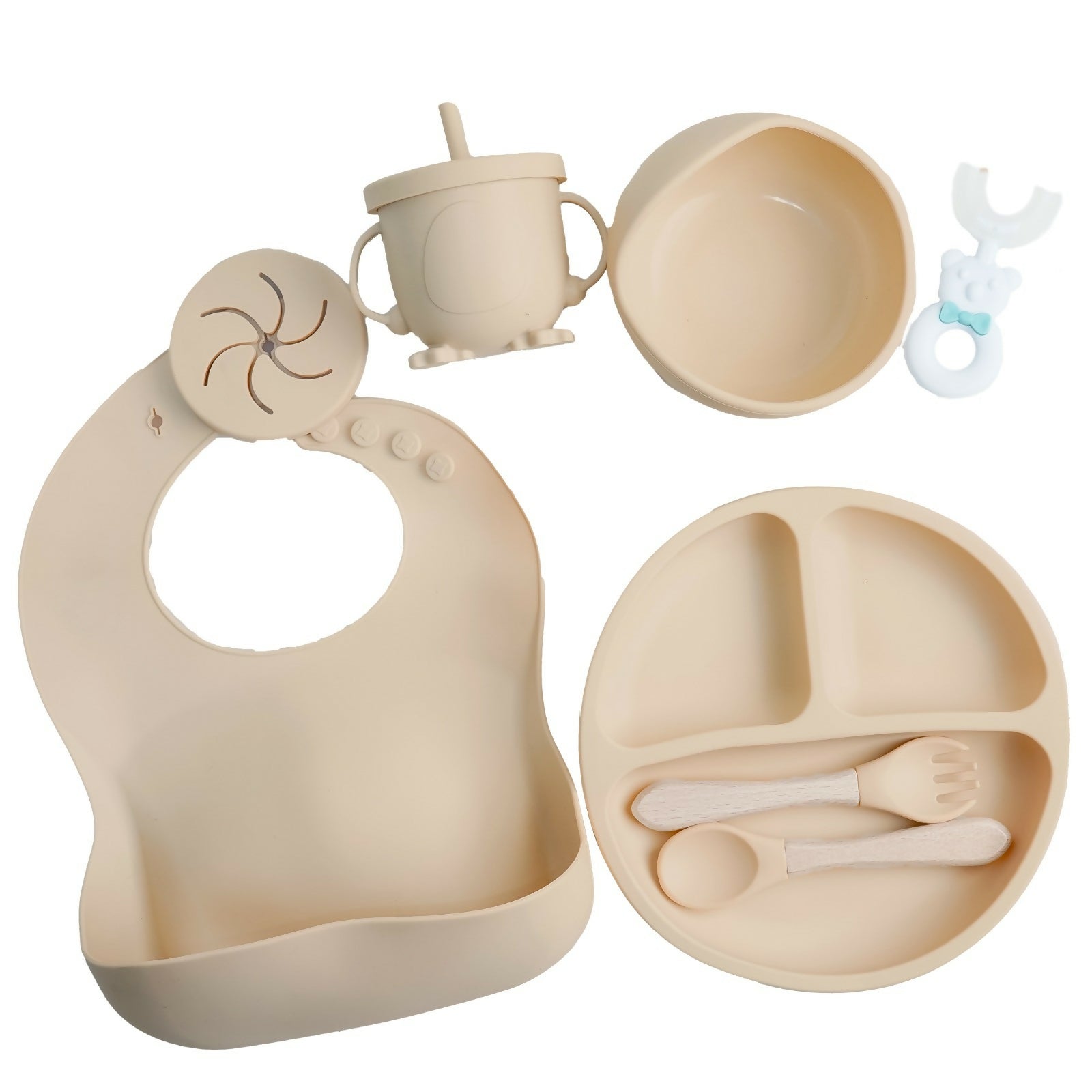NAUTILUS 9-Piece Silicone Baby Feeding Set – Safe, Durable & Complete Mealtime Solution for Babies & Toddlers