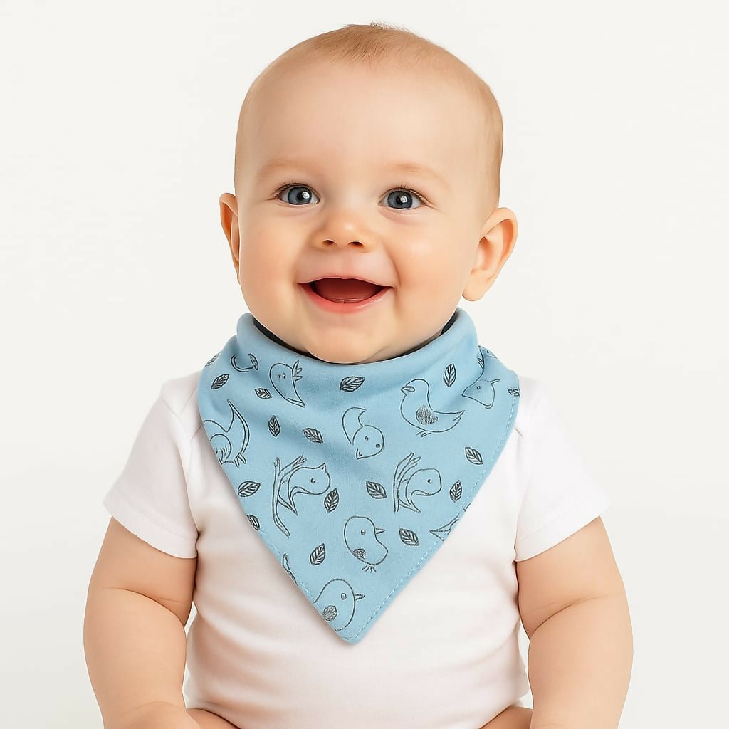 Hosiery Cotton Baby V Shape Bib | Assorted Colors | Steel Snap Button Closure