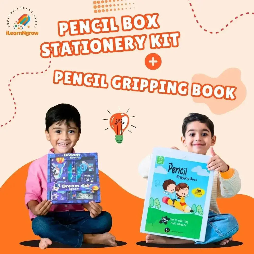 I LEARNNGROW Pencil Box stationery kit + Pencil Gripping Box