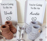 Baby Booties with Customised Printed Greeting Card – Adorable Gift Set for Newborns