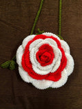 Crochet Handmade Flower Shape Sling Bag