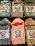 Soft and cozy baby sleeping bag with zip closure, designed for safe and comfortable sleep