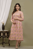 Women A-line Pink Midi/Calf Length Dress