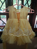 Yellow dress with lace details