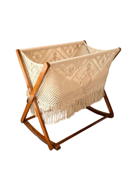Macrame baby cradle shop