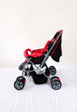 LuvLap Galaxy Baby Stroller Pram Red Black Reversible Handle B115