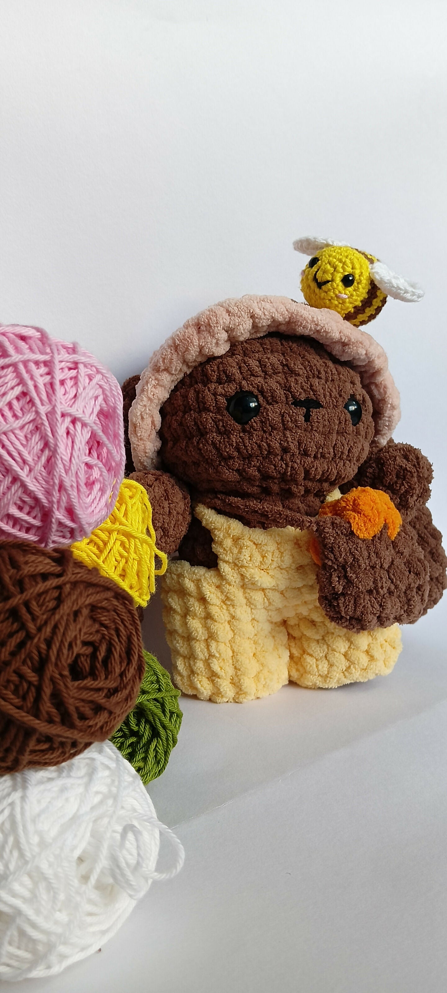 Honey Bunny with bee crochet Plushie