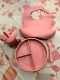 Silicon Baby Feeding Set – 5 Pcs