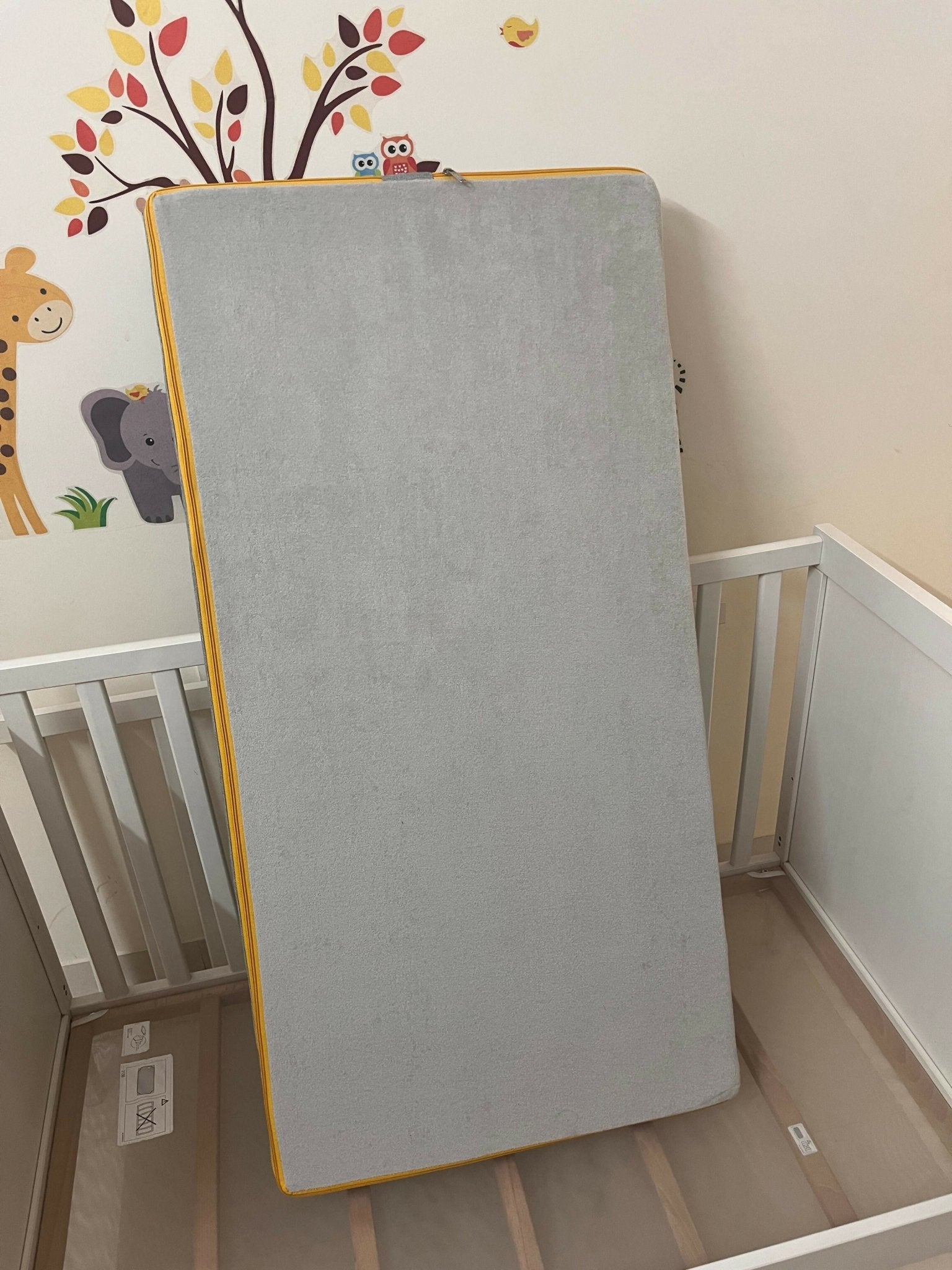 IKEA SUNDVIK Baby Cot with Mattress & Accessories (White)