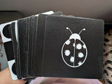 Premium high contrast B&W flash cards