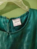 AANVI Girls Frock (Shiny Green)