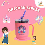 ILEARNGROW Unicorn Sipper + Unicorn Eraser + Unicorn Wallet