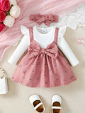 Pink and White Frock/Dress for Baby Girl