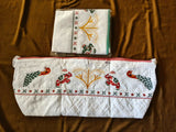 White baby khoya bedding set with traditional Rajwadi embroidery design, soft cushioned and designed for safe newborn sleeping
