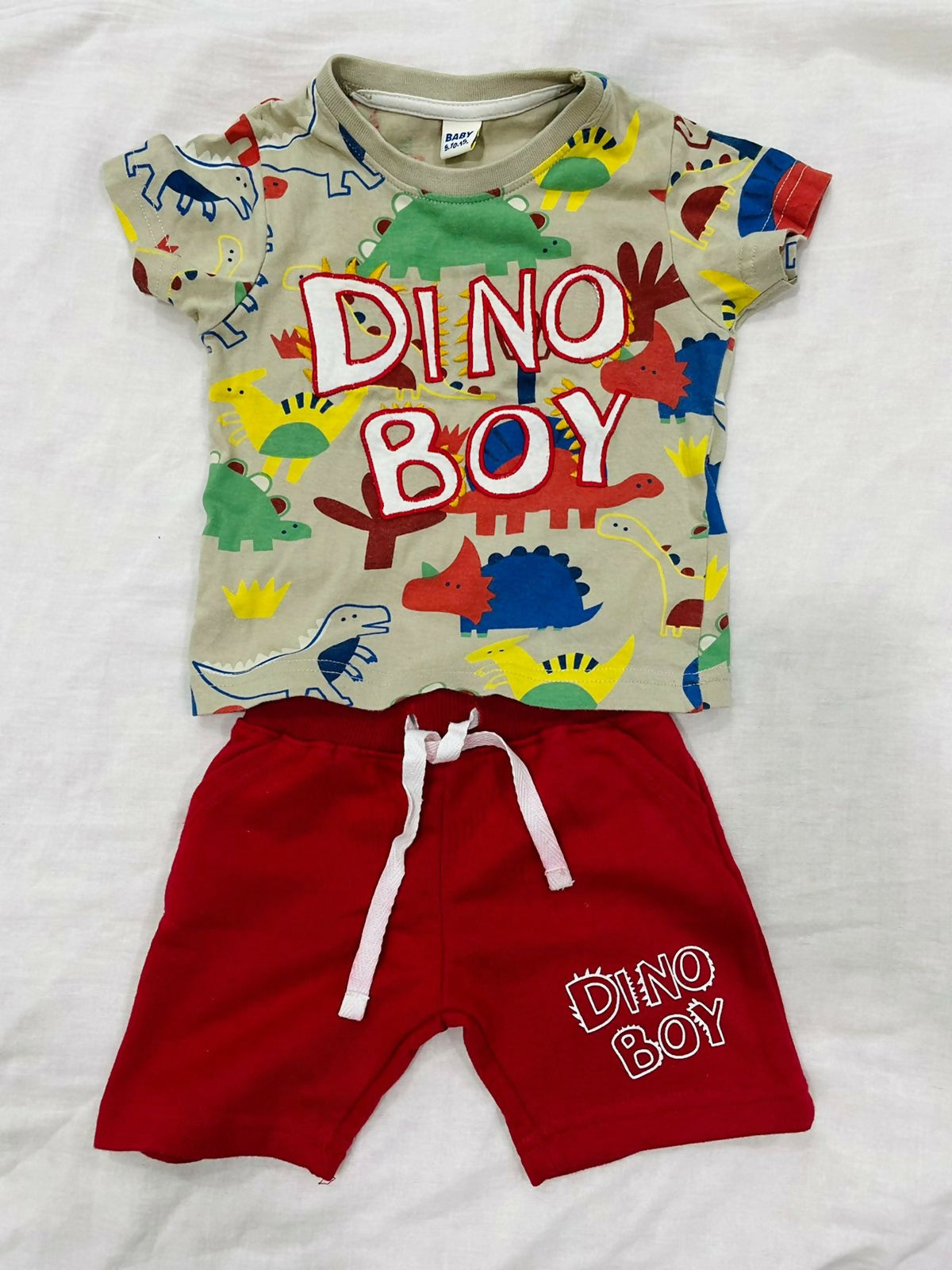 Let your baby roar in style with the Dino Boy Colorful Baby Dress Set—fun, comfy, and perfect for any adventure!