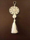 crochet dreamcatcher, handmade wall decor, boho dreamcatcher, nursery wall hanging, crochet home decoration