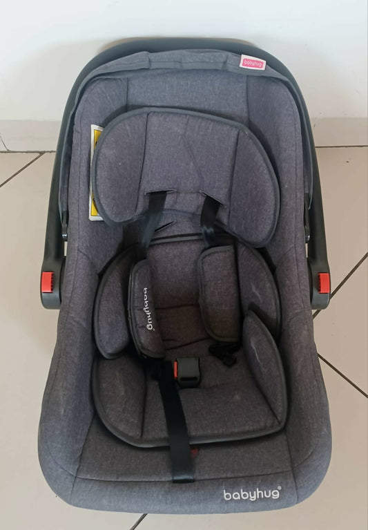 Buy Babyhug Amber Car Seat Cum Carry Cot – 4-in-1 comfort and safety from newborn to toddler.