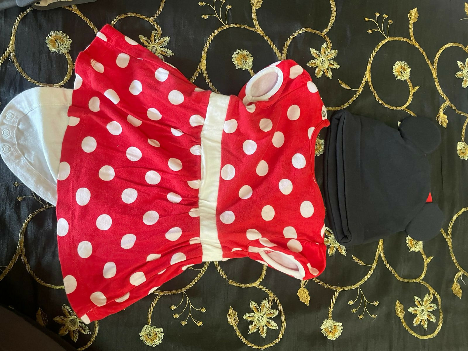 Disney Mickey Minnie Mouse Costume @ Primark (Imported from UK) Girls bodysuit frock with mickey cap - PyaraBaby