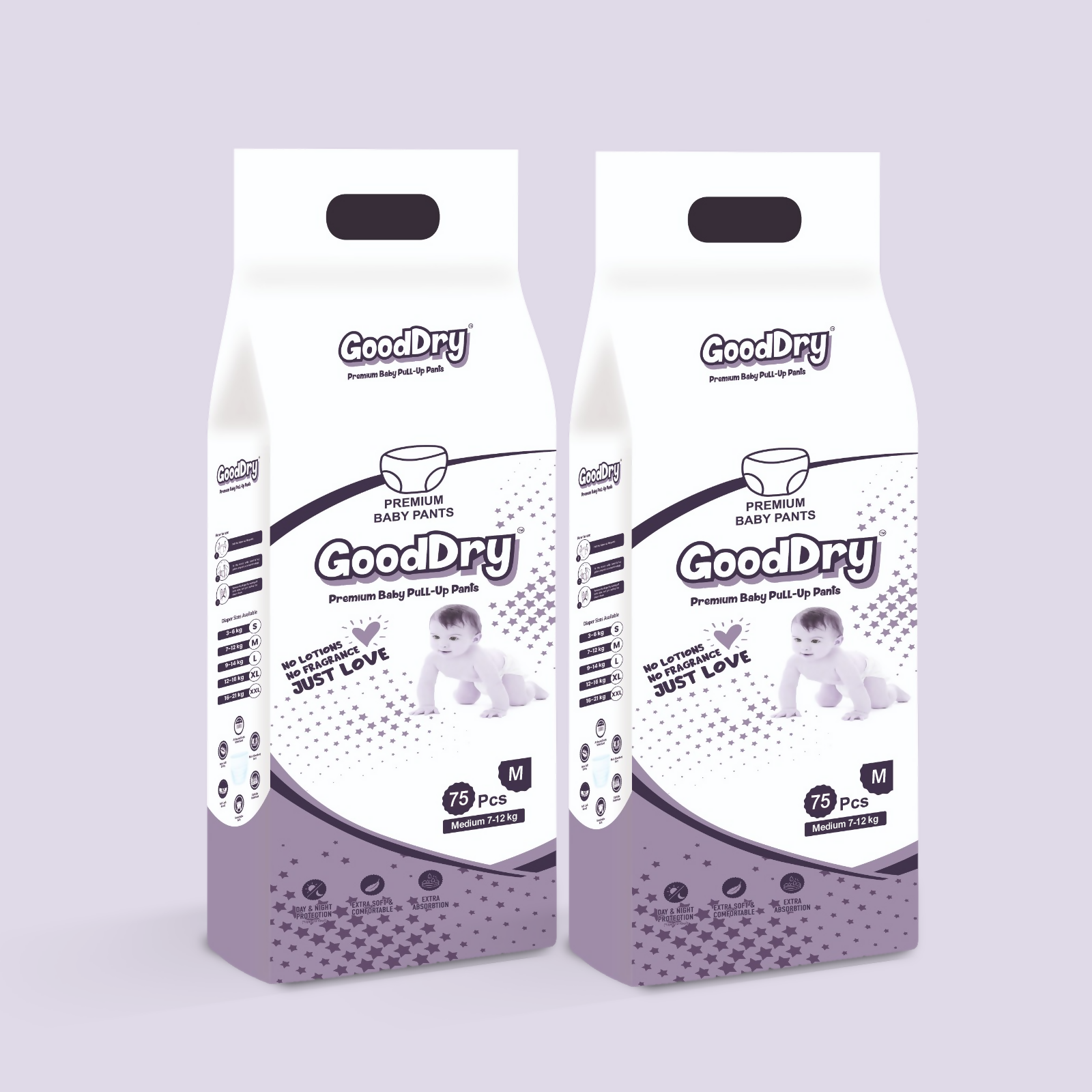 GOOD DRY Baby Pant Diaper (pack of 2) M