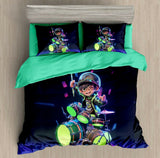Bedding set with a drummer character design