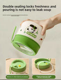 Panda Theme Steel Lunch Box Cum Food Jar