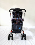 Mee Mee Baby Stroller Foldable Reclining Lightweight Pram Navy