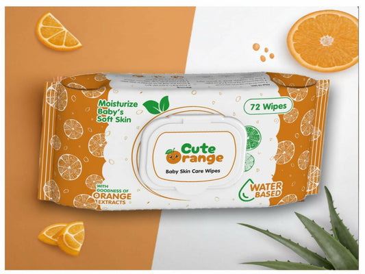 CUTE ORANGE Baby Skincare Wipes 216 wipes (72x3packs)