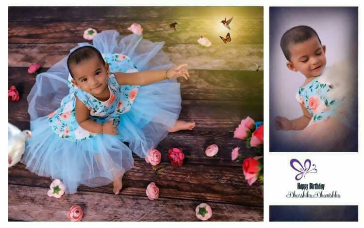 1st Birthday Frock/Dress For Baby Girl - Twins - PyaraBaby