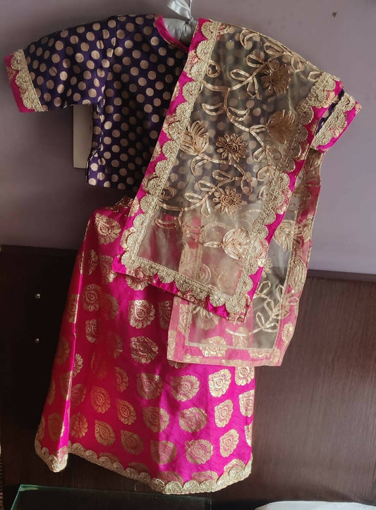 Introducing the exquisite Lehenga Choli Set for Baby Girl – a delightful ensemble for special occasions.