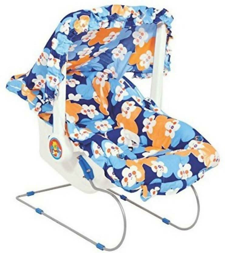 ZOSHOMI Multipurpose Multi Bouncer Rocker Feeder Baby Carry Cot with 12 in 1 Ability - Blue-Made in India - PyaraBaby