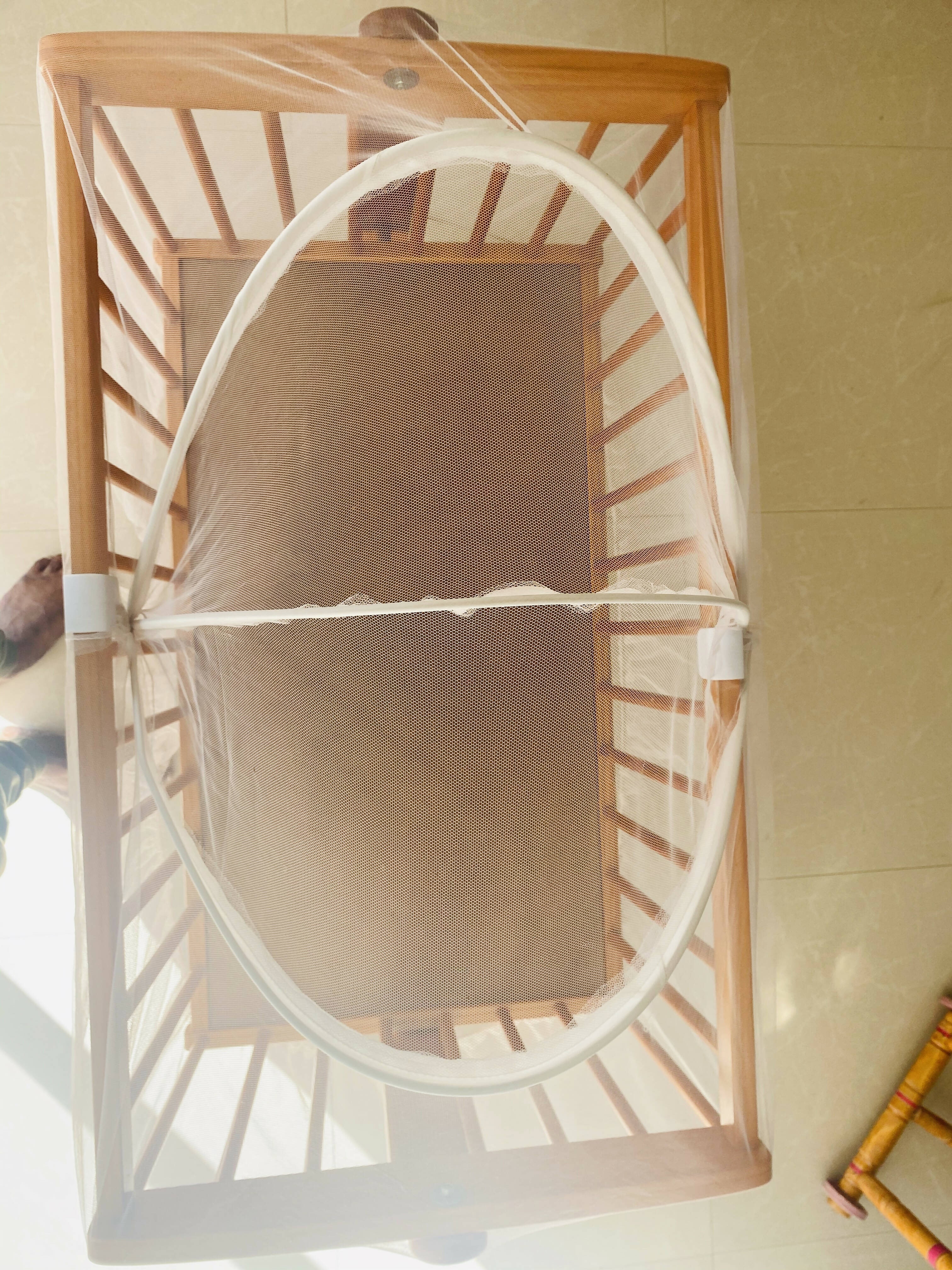 Beautiful PINKY PONKY Wooden Cradle