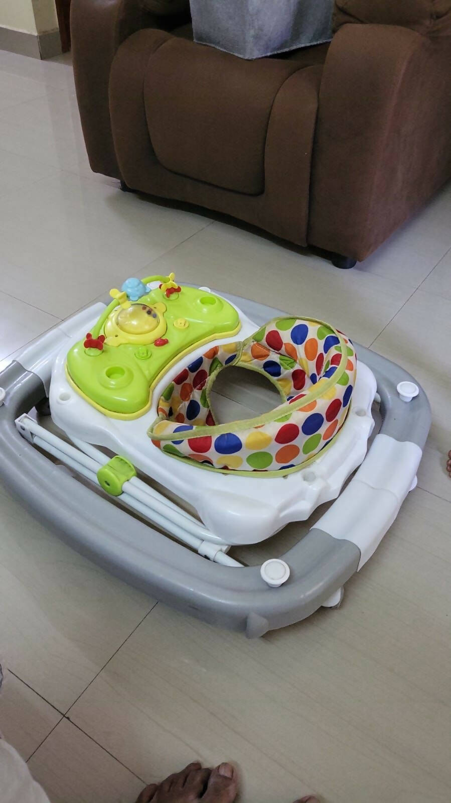 R for Rabbit Classic Rocking Baby Walker for Kids White Grey PyaraBaby