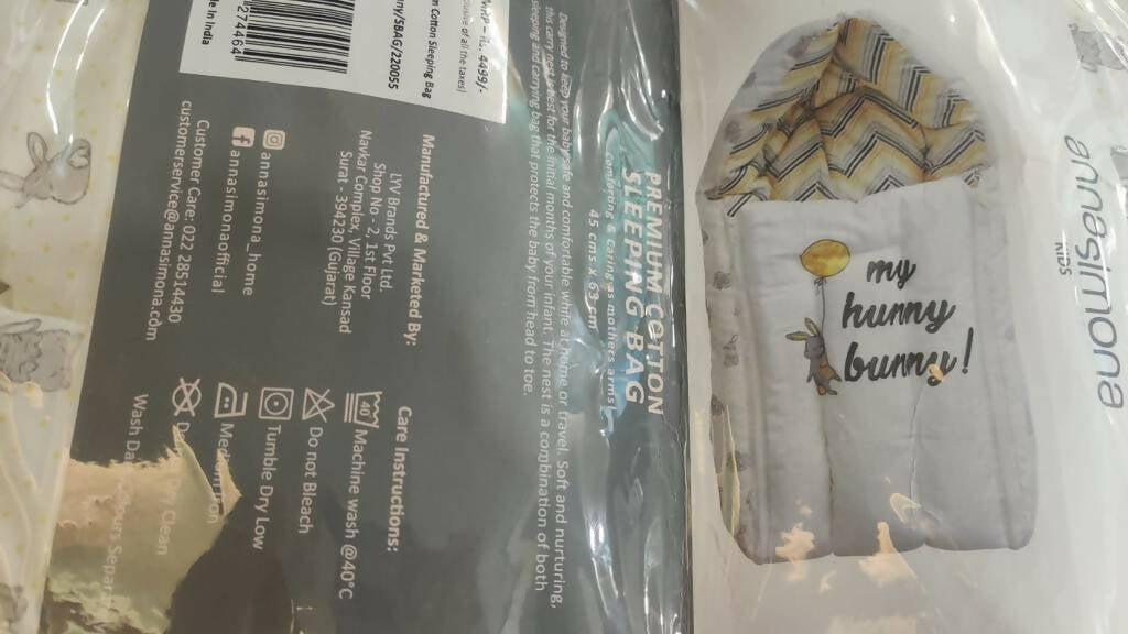 ANNA SIMONA Cotton Sleeping Bag- Baby Nest - PyaraBaby