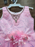 Pink princess frock - 1st Birthday Frock - PyaraBaby