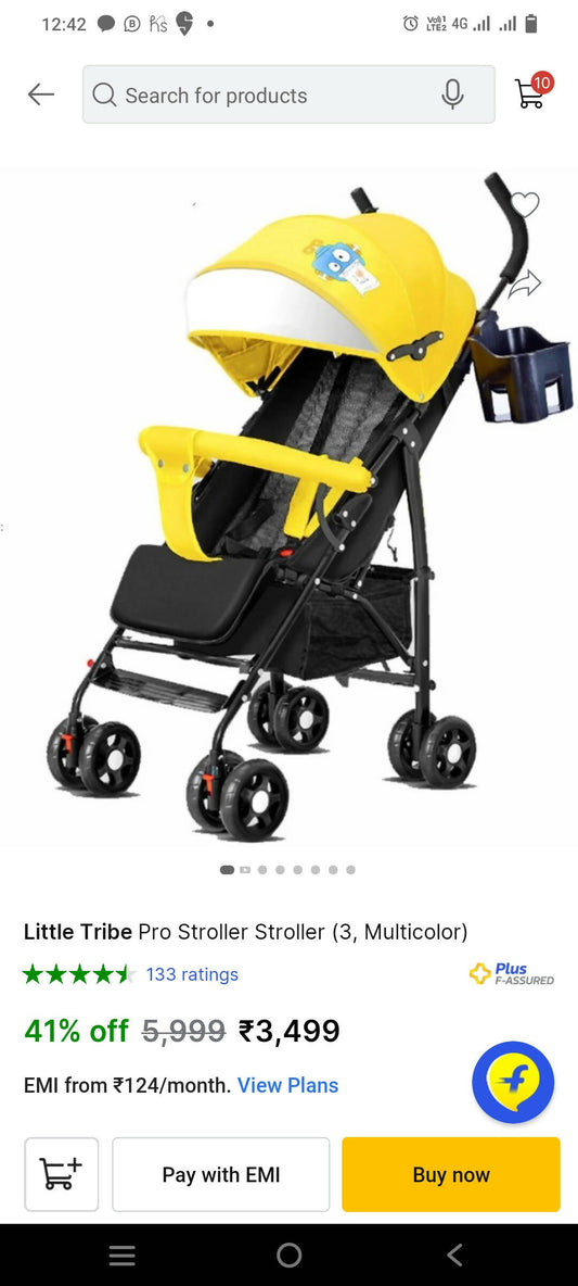 LITTLE TRIBE Stroller cum Pram for Baby - PyaraBaby