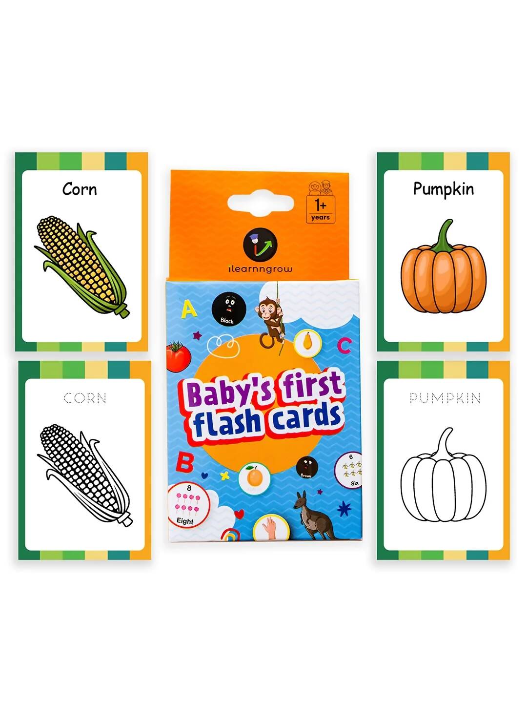 ILEARNNGROW Vegetable Flash Cards for kids learning, flashcards, kindergarten, crafts, worksheets, vocabulary - PyaraBaby