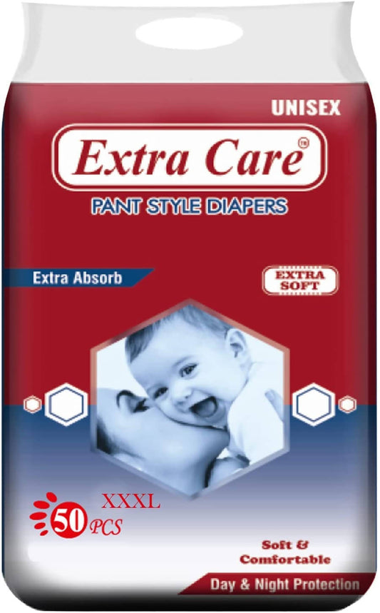 Extra Care Baby Pant Diaper XXXL size 50 piece - 18 kg & above - PyaraBaby