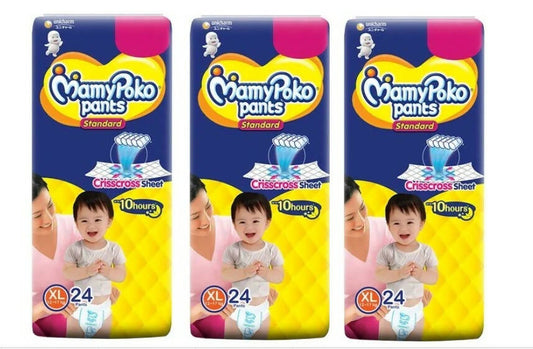 MAMYPOKO Standard Pant Diaper XL size (pack of 3) | 12-17 Kg - PyaraBaby